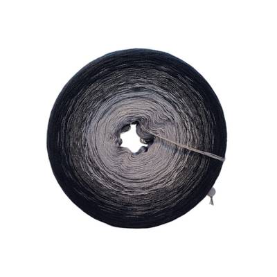 (75,88€/kg) Farbverlaufsgarn / Bobbel Steinsammlung dunkelgrau