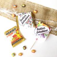 Druckvorlage Endlich Schulkind, Geschenk Einschulung, 1. Klasse, Lolly, Erstklässler, Schultüte, Schulanfang Bild 2