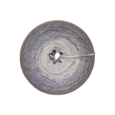 (75,88€/kg) Farbverlaufsgarn / Bobbel Steinsammlung hellgrau