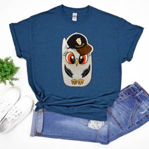 Stickdatei Applikation Eule Feuerwehr in 3 Größen, Maschinenstickerei, Stickmuster mit Tiermotiv Bild 5