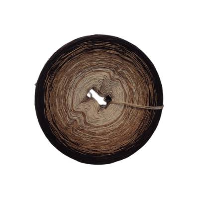 (75,88€/kg) Farbverlaufsgarn / Bobbel Steinsammlung braun