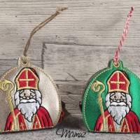 * Heiliger Nikolaus ITH * als GiveAway, mit Mitra und Stab, Mitgebsel, 17 x 6,5cm Bild 1