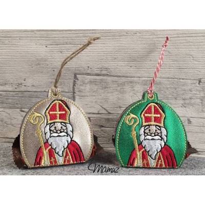* Heiliger Nikolaus ITH * als GiveAway, mit Mitra und Stab, Mitgebsel, 17 x 6,5cm