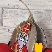 * Heiliger Nikolaus ITH * als GiveAway, mit Mitra und Stab, Mitgebsel, 17 x 6,5cm Bild 4