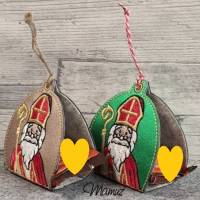 * Heiliger Nikolaus ITH * als GiveAway, mit Mitra und Stab, Mitgebsel, 17 x 6,5cm Bild 5