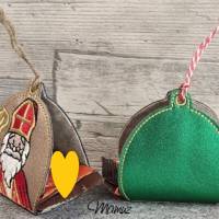 * Heiliger Nikolaus ITH * als GiveAway, mit Mitra und Stab, Mitgebsel, 17 x 6,5cm Bild 6