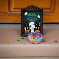 Halloween Türschild im Mumien-Design zum Selbstausdrucken – Gruselige Dekoration für Trick-or-Treat & Süßigkeitenschale Bild 3