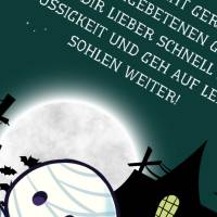Halloween Türschild im Mumien-Design zum Selbstausdrucken – Gruselige Dekoration für Trick-or-Treat & Süßigkeitenschale Bild 7