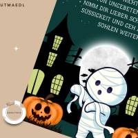 Halloween Türschild im Mumien-Design zum Selbstausdrucken – Gruselige Dekoration für Trick-or-Treat & Süßigkeitenschale Bild 9