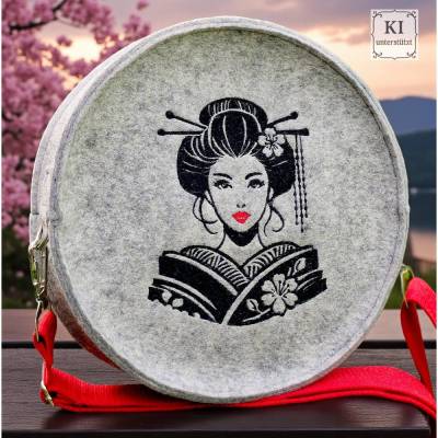 Geisha Stickdateien Set – Japanische Stickmotive & ITH ab 13x18cm Rahmen