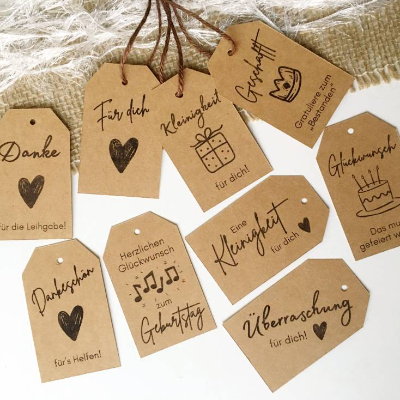 Druckvorlage Geschenkanhänger, modern dezent, Geburtstag, Glückwunsch, Etiketten, Paketanhänger