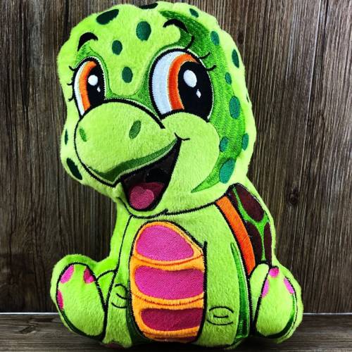 Stickdatei ITH Schildkröte BRUNI für Rahmen 16×26 cm, Maschinenstickerei, ITH Stickmuster mit Tiermotiv