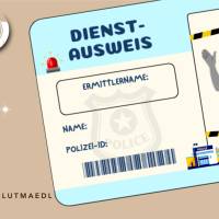 Polizei-Ausweis Bastelvorlagen – Individuelle Mitgebsel für Kindergeburtstag, Polizei-Party & Kinderveranstaltungen Bild 5