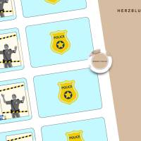 Polizei-Ausweis Bastelvorlagen – Individuelle Mitgebsel für Kindergeburtstag, Polizei-Party & Kinderveranstaltungen Bild 8