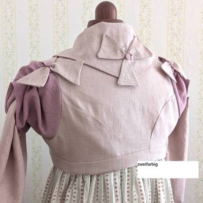 Spencer Regencyzeit aus Leinen einfarbig oder zweifarbig