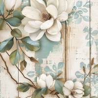 4 florale Vintage Grafiken zum Download - 4 JPG Dateien, 300 dpi - Magnolie - 600004 Bild 4