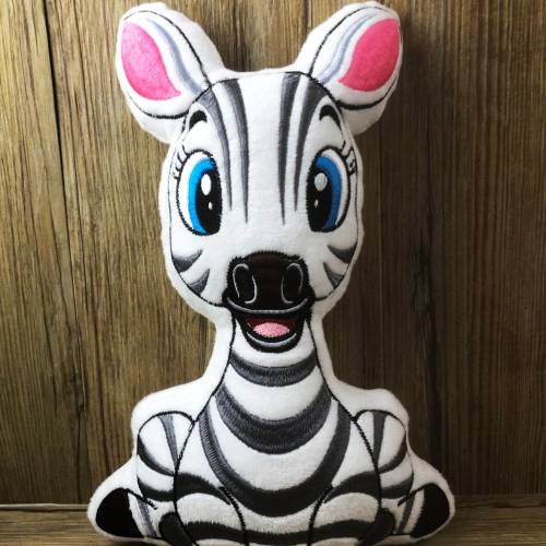 Stickdatei ITH Zebra Sophie für Rahmen 20x30 cm, Maschinenstickerei, ITH Stickmuster mit Tiermotiv