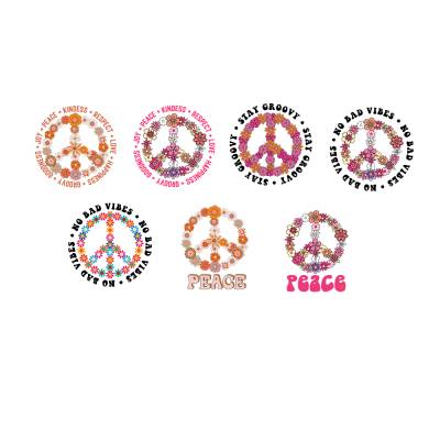 Good Vibes Bundle PNG SVG Datei - Download Plotterdatei - Plotter File - Flowers Blumen Hippie