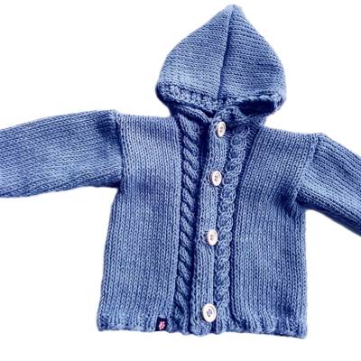 Baby Strickjacke BW in Blau und der Größe 80/86