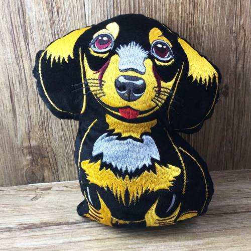 Stickdatei ITH Dackel Waldi für Rahmen 20x30 cm, Maschinenstickerei, ITH Stickmuster mit Tiermotiv