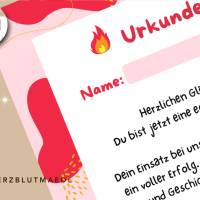 Personalisierte Feuerwehr Urkunde für Mädchen Feuerwehrparty in A4 - Ideales Geburtstags-Mitgebsel als Download Bild 5