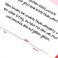 Personalisierte Feuerwehr Urkunde für Mädchen Feuerwehrparty in A4 - Ideales Geburtstags-Mitgebsel als Download Bild 6