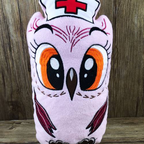 Stickdatei ITH Eule Krankenschwester für 16×26, Maschinenstickerei, ITH Stickmuster mit Tiermotiv