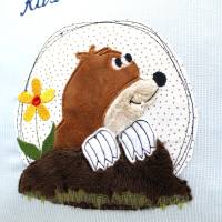 Stickdatei Maulwurf doodle Applikation Bild 3