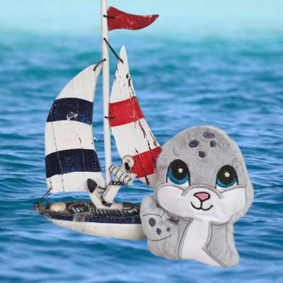 Stickdatei Robbe In the Hoop Kuscheltier Set – Sofort Download & Anleitung