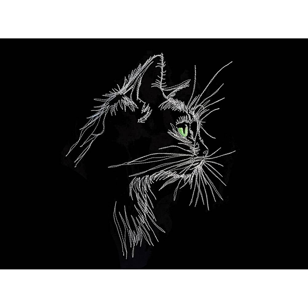 Katze Konturen seitlich Lichteffekt 18*18 bzw. 20*20cm Bild 1
