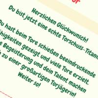 Fußball Urkunde als Mitgebsel für den Kindergeburtstag | Geschenktüte für Kinder | Fußballturnier Bild 6