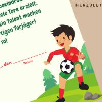 Fußball Urkunde als Mitgebsel für den Kindergeburtstag | Geschenktüte für Kinder | Fußballturnier Bild 7