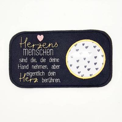 Stickdatei Mug Rug Herzens Mensch ITH