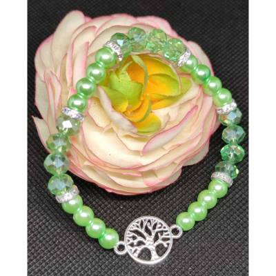 Lebensbaumarmband in Hellgrün