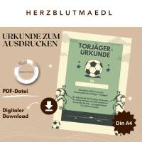 Fußball Urkunde als Mitgebsel für den Kindergeburtstag | Geschenktüte für Kinder Bild 1