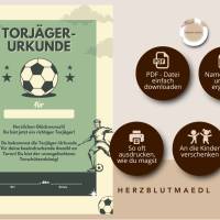 Fußball Urkunde als Mitgebsel für den Kindergeburtstag | Geschenktüte für Kinder Bild 2