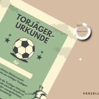 Fußball Urkunde als Mitgebsel für den Kindergeburtstag | Geschenktüte für Kinder Bild 4