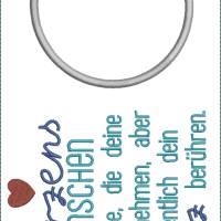 Stickdatei Mug Rug Herzens Mensch Bild 3
