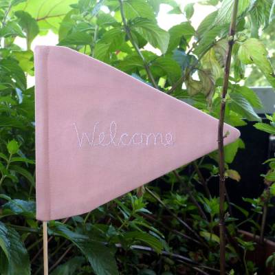 Pflanzenstecker Wimpel