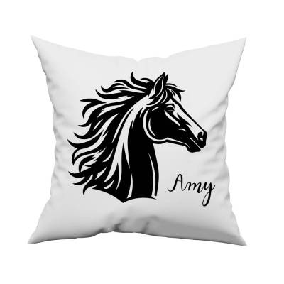 Pferde Bügelbild personalisiert in Wunschfarben zum aufbügeln // Bügelbilder für Textilien // Aufbügelbilder Schultüte