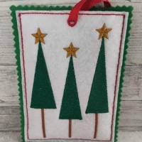 * Adventskalender TO GO, ITH Stickdatei * Hülle für Gutscheine, Geldgeschenke usw., Doodle und Füllstich Bild 2