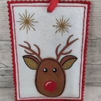 * Adventskalender TO GO, ITH Stickdatei * Hülle für Gutscheine, Geldgeschenke usw., Doodle und Füllstich Bild 3