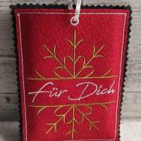 * Adventskalender TO GO, ITH Stickdatei * Hülle für Gutscheine, Geldgeschenke usw., Doodle und Füllstich Bild 7