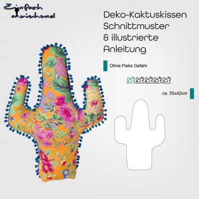 Schnittmuster Dekokissen Kuktus
