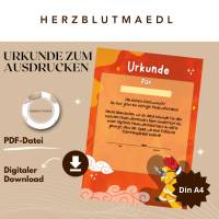 Feuerwehr-Urkunde – Mitgebsel & Andenken | Feuerwehrparty Deko & Belohnung Bild 1