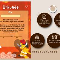 Feuerwehr-Urkunde – Mitgebsel & Andenken | Feuerwehrparty Deko & Belohnung Bild 2