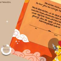 Feuerwehr-Urkunde – Mitgebsel & Andenken | Feuerwehrparty Deko & Belohnung Bild 8