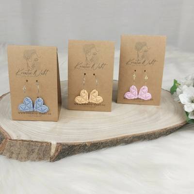 Creolen „Herz“ (aus hypoallergenem Edelstahl, Nickelfrei) verschiede Farben