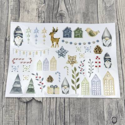 Rub Ons I Rub-On, NORDIC CHRISTMAS, Nr.1, randlos, A5, Motivfarbe bunt/farbig, z.B. f. Raysin / Keraflott, Weihnachten