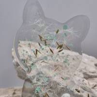 Katze mit Pusteblume Mint Bild 3